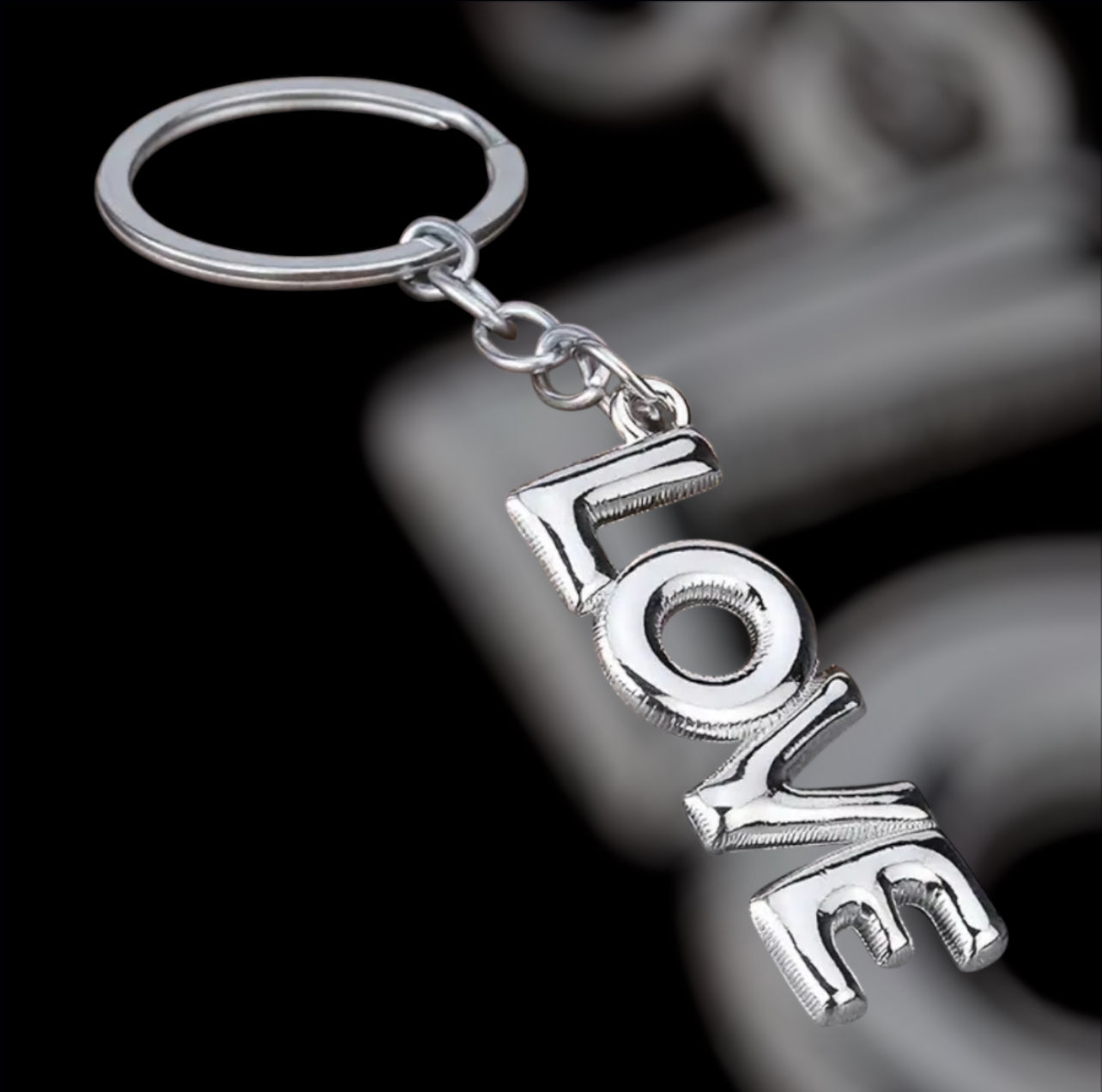 “NEW” SLIVER LOVE Keychain