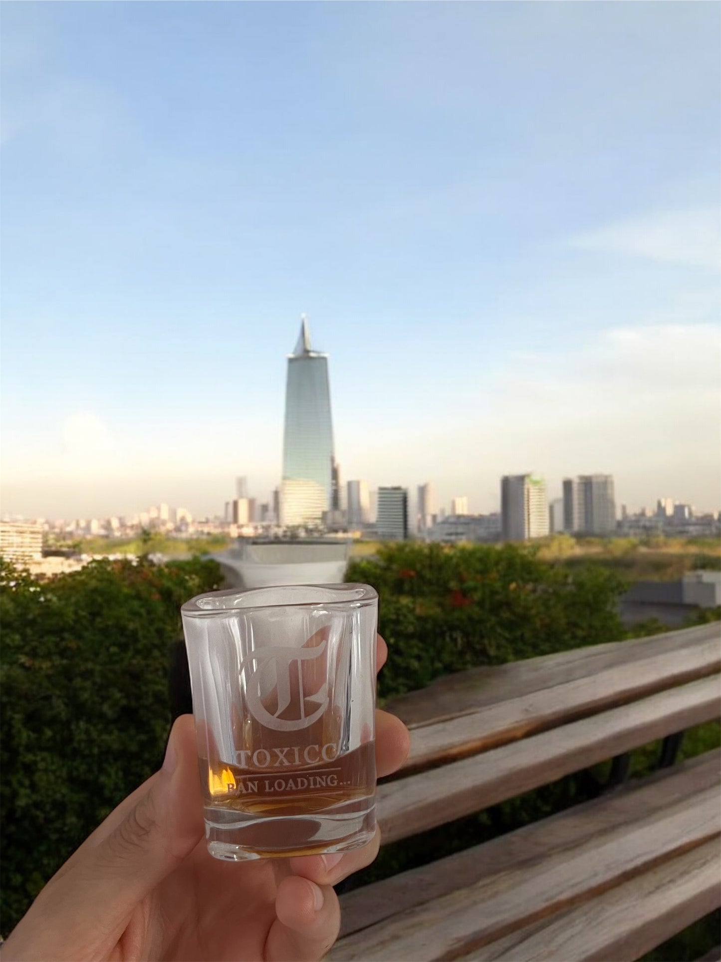 “NEW” TOXICC Clear Shot Glass W/ Heavy Base