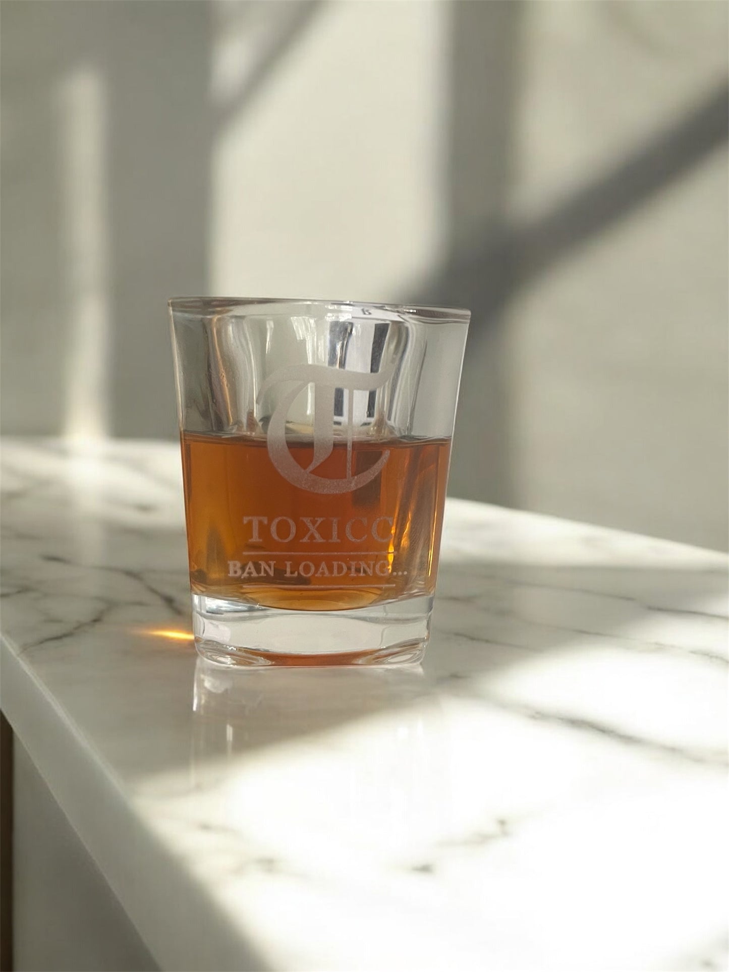 “NEW” TOXICC Clear Shot Glass W/ Heavy Base