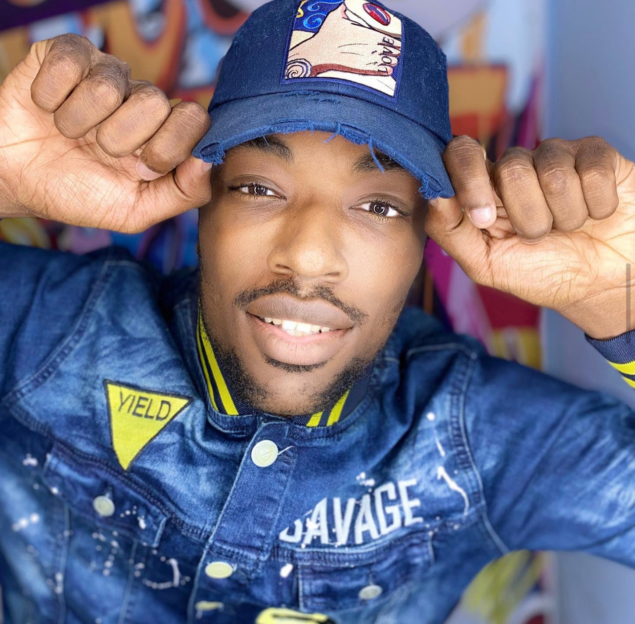 Navy LOVE Dad Hat