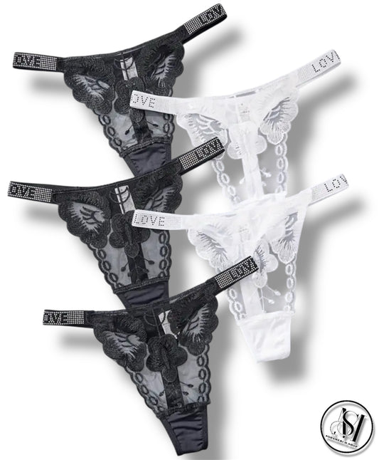 “ALL NEW” LOVE Women’s Thong Panties (Only SIZE LARGE Available)