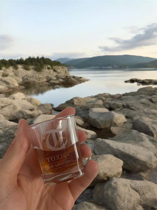“NEW” TOXICC Clear Shot Glass W/ Heavy Base