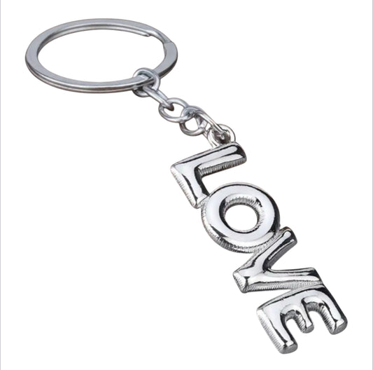 “NEW” SLIVER LOVE Keychain