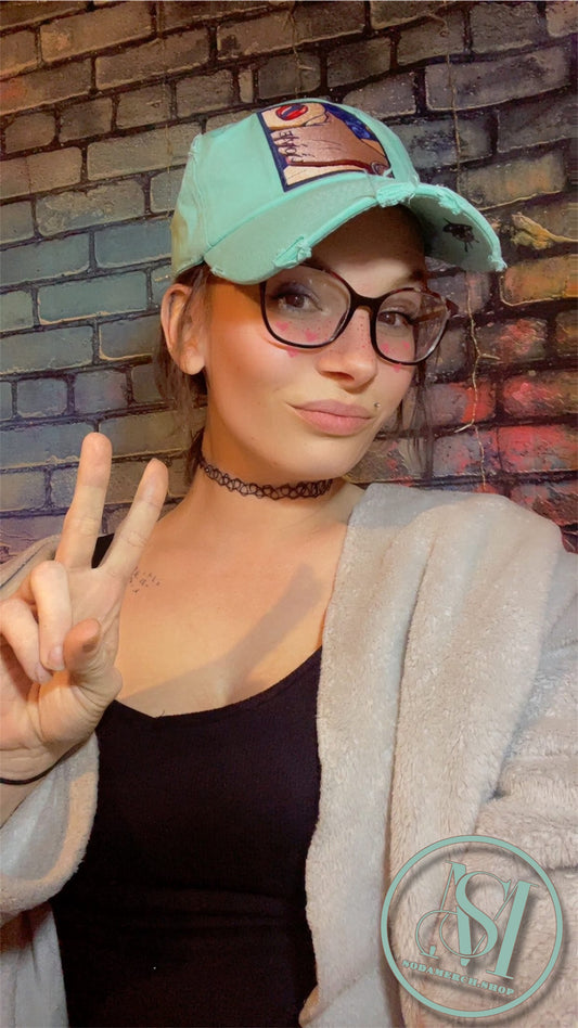 Teal LOVE Dad Hat