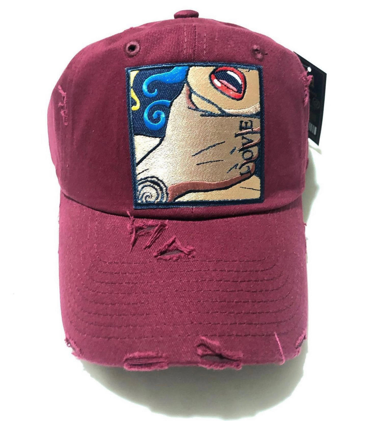 Burgundy LOVE Dad Hat