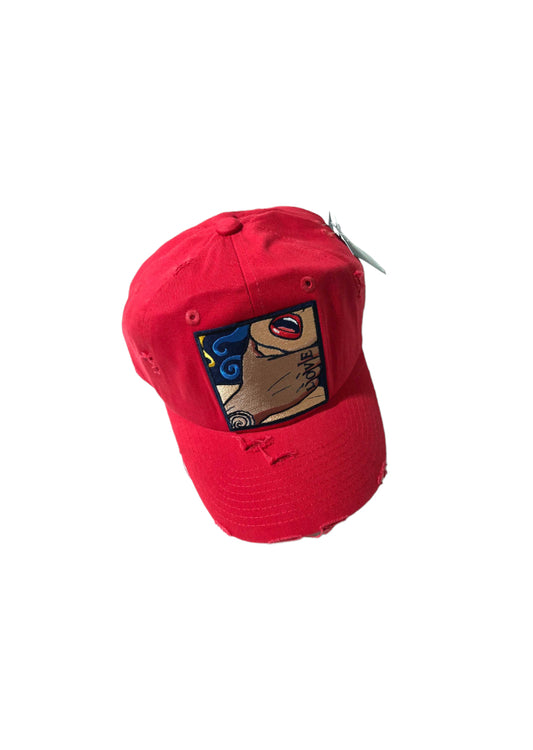 Red LOVE Dad Hat